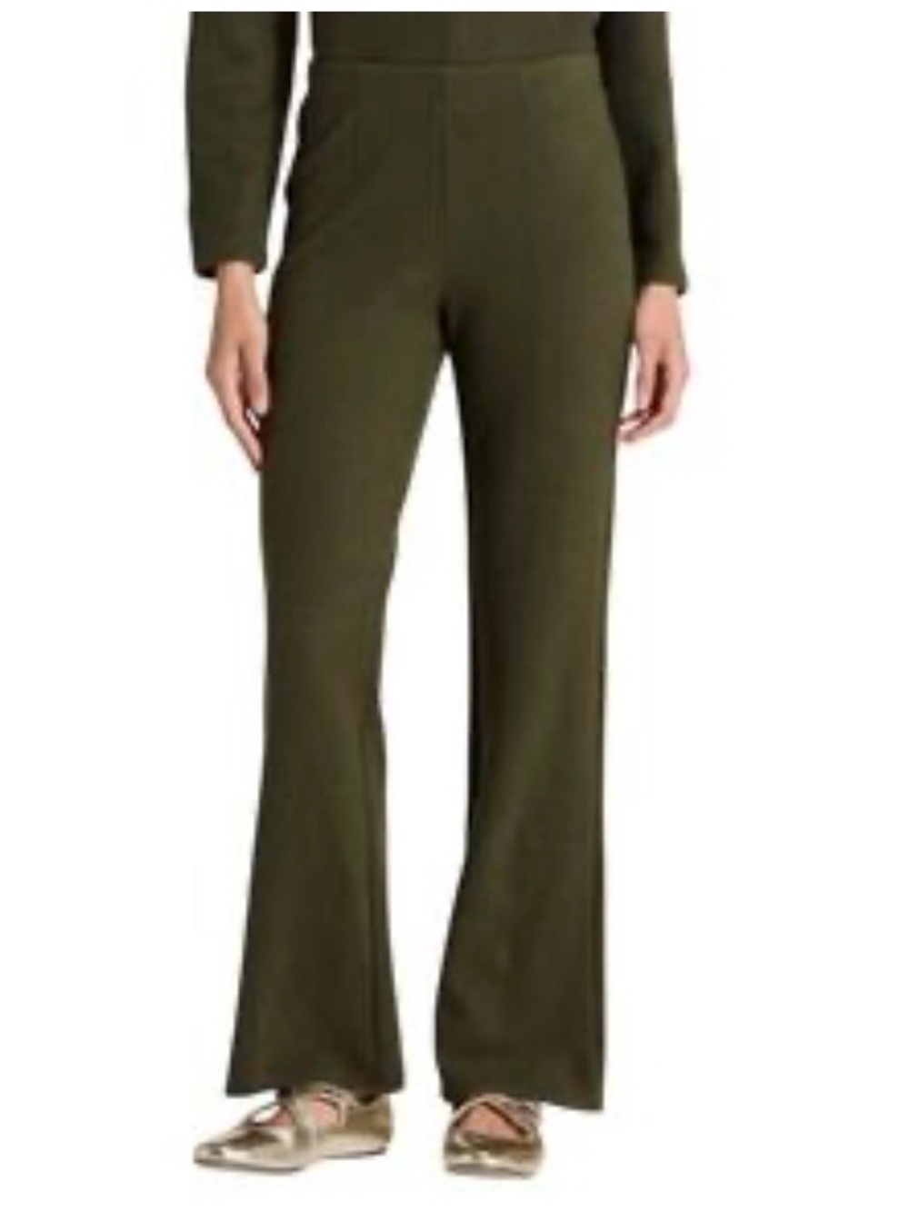 a new day Olive High-Rise Flare Knit Pants